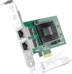 ipolex Gigabit PCI Express Converged, Intel 82576 v&otilde;rguadapterile (NIC), kaks RJ45 vaskporti, PCI Express 2.0 X1