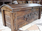 Wooden Blanket Box Coffee Table Trunk Vintage Chest Wooden Ottoman Toy Box (FR2)
