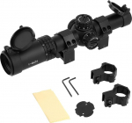 Taktikaline sihik 1-6X24 Taktikaline sihikope teine fokaaltase t&auml;ielikult kaetud l&ouml;&ouml;gikindel koos tasuta 20 mm Picatinny ja 11 mm Dovetail r&otilde;ngastega.