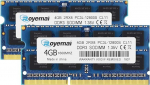 DDR3 1600MHz PC3L 12800S RAM 8GB komplekt (2 x 4GB) 2RX8 1.35V CL11 204-pin SODIMM m&auml;lu s&uuml;learvutile