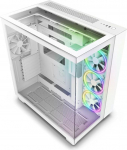 NZXT H9 Elite Dual-Chamber ATX Mid-Tower PC m&auml;ngukapp - CM-H91EW-01 - sisaldab 3 x 120mm F120 RGB Duo ventilaatorit koos kontrolleriga - klaasist esi-, &uuml;la- ja k&uuml;ljepaneelid - valge