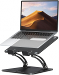 Nulaxy s&uuml;learvuti statiiv, reguleeritava k&otilde;rgusega ventileeritav s&uuml;learvuti hoidja, alumiiniumist s&uuml;learvuti statiiv, mis &uuml;hildub k&otilde;igi 10-17-tolliste s&uuml;learvutitega: MacBook Pro/Air, Dell, Samsung, Acer ja Huawei - must