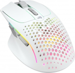 Glorious Gaming Model I 2 Wireless Gaming Mouse - h&uuml;briid 2.4Ghz & Bluetooth, 75 g superleicht, 9 klahvi (2 austauschbar), PTFE-F&uuml;&szlig;e, MMO/MOBA/FPS, lange Akkulaufzeit, Seitliche Daumenauflage - Wei&szlig;