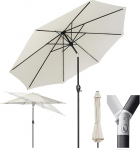 Sekey 300 cm p&auml;ikesevarju turuvari Aia vihmavari Patio vihmavari &uuml;mmargune UV50+ Cream