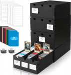 AOBOPLE kaardikarp 12000+ kauplemiskaardile, kauplemiskaartide hoiukarp 48 kaardijagajaga, siltide ja sahtlitega, kauplemiskaardikarp TCG, MTG, PTCG, spordikaartide jaoks.