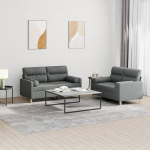 Gecheer 2-osaline diivanikomplekt koos pehmendusega 2-kohaline diivan Lounge diivan Diivan 2-kohaline diivan Kangast diivan K&uuml;lalisdiivan Polsterdatud diivan 2-kohaline tool Elutuba diivan istumisv&otilde;imalused M&ouml;&ouml;bel elutuppa magamistuppa