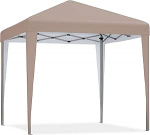 YITAHOME 3 x 3 m Pop-Up Gazebo, veekindel kokkupandav Gazebo, Anti-UV aiatelk, peotelk, koos kandekoti ja k&ouml;itega, terrassile, rannale, telkimisele, turule, festivalile (khaki)