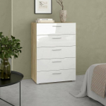 Dmora Yolande kapp, mitmeotstarbeline kapp, magamistoa kapp, 70 x 40 x 102 cm, tamm ja valge