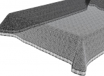 BEAUTEX Moa pehme vahtpolsterdatud laudlina, aed, r&otilde;du, terrass, telkimine, ruudukujuline 130 x 160 cm, must