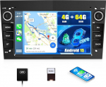 SIXWIN 8-Core 4+64G Android 15 Autoradio f&uuml;r Opel Corsa d/Astra h/Zafira b/Meriva mit Carplay/Android Auto/DSP, 7'' HD puuteekraan koos WiFi GPS Bluetooth 5.0 FM RDS Radio MirrorLink 32EQ(Schwarz)