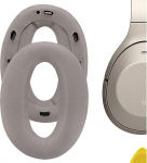 Geekria k&otilde;rvaklappide asendamine Sony WH1000XM2, MDR-1000X k&otilde;rvaklappidele / asendusk&otilde;rvaklapid koos klamberr&otilde;ngaga / k&otilde;rvaklappide remondiosad (Champagne Gold / plastikr&otilde;ngas / h&auml;&auml;lestuspuuvill)