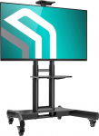 ONKRON TV Stand veeretatav 40-70-tollise teleri jaoks, maksimaalne koormus 55,5 kg, professionaalne telerite statiiv reguleeritava k&otilde;rgusega riiuliga, maksimaalne VESA 600 x 400, ratastega telerite statiiv must TS1551-B