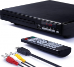 DVD-Player f&uuml;r Fernseher, 1080P HD-DVD-Player f&uuml;r Zuhause, f&uuml;r alle Regionen, kostenloser kompakter Mini-CD-Player mit USB 2.0-Anschluss, Fernbedienung, HDMI- und AVI-Kabel, integreeritud PAL