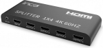 inca IHSK-460, HDMI Splitter, 1 in 4 Out 4K@60Hz, HDMI 2.0, HDCP 2.2, HDR & 3D, 1x4 Splitter, 4 port PS5, Xbox, Fire TV, projektor jaoks.