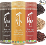 Khla - 3 Kampot pipra kinkekomplekt - Mustade, valgete, punaste Kampot pipraterade komplekt - 3 x 120 g - Gourmet v&uuml;rtsikomplekt - kingiidee meestele ja naistele - j&otilde;ulud, s&uuml;nnip&auml;ev - Kambodžast.