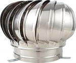 304 roostevabast terasest katuse ventilaator Tuuleturbiin Loft Fan 110mm 150mm 200mm Pipefit katuseventilaator Vastupidav lihtne puhastada 110mm