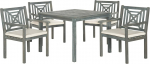 Safavieh EUP6722B Malibu s&ouml;&ouml;gikomplekt v&auml;ljas - Ash Grey/Ecru (5-osaline)