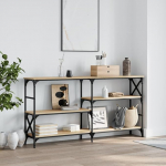 Gecheer Konsoollaud Konsooli hoiulaud Diivanilaud Esiku laud Elutoa laud Seinalaud Sissep&auml;&auml;sulaud Kohvilaud K&otilde;rvallaud Dekoratiivne laud 150 x 29 x 76,5 cm (B x S x K x K) Puidust materjalist