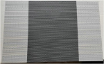 Tischset Modern Wohnzimmer, 2er-Set Rechteckige dreifarbige Streifen Platzsets f&uuml;r k&uuml;che Speisetisch Hotel, Platz-Matten, 45x30cm, Grau Beige