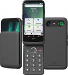 Doro - Aurora A20 Flip Smartphone - vanemate mobiiltelefon - lihtne kasutada - GPS-positsiooniga abinupp - kuuldeaparaadiga &uuml;hilduv - USB-kaabel kaasas - grafiitne