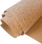 Rectangle Natural Cork Board Self Adhesive Backed Roll Multipurpose Cork Board for Wall Decoration, DIY and School Supplies, Includes Push Pins, 1 Size Required
