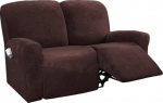 Stretch Velvet 2 istekoha diivan Slipcover 6 t&uuml;kki Brown