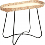 HAKU M&ouml;bel K&uuml;ljelaud Looduslik must metall vineerist paju M&otilde;&otilde;tmed B 70 cm x K 55 cm x S 33 cm Stiil: Boheemlane