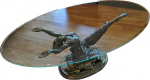 Ovaalne kohvilaud elutoa laud Klaasist laud 120 cm x 60 cm Ovaalne laud