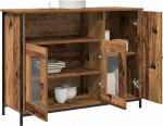 vidaXL Sideboard Reclaimed Wood, 100 x 35 x 75 cm, stiilne, ristk&uuml;likukujuline k&uuml;ljepaneel, funktsionaalne m&ouml;&ouml;bel, kaasaegne hoiustamise ime, minimalistlik koridorikorraldaja