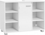 VASAGLE BBK507W01 Seadistatavate riiulitega 30 x 90 x 60 cm koos jalgadega Cloud White