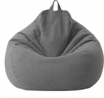 STTC Premium Linen Bean Bag Cover, Giant Bean Bag Cover, Outdoor Bean Bag Cover ilma t&auml;idiseta, Perfect Fit for Country Interiors, Dark Grey, L