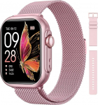 RUXINGX Naiste nutikell 1000 mAh akuga, 100 p&auml;eva Ultra Long Standby, 1,83-tolline Fitness Tracker s&uuml;dame l&ouml;&ouml;gisagedus / SPO2 / uni, 120 + spordirežiimid IP68 Fitness Watch koos telefoni funktsiooniga Pedometer Android / iOS Pink
