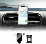 KUNGKIC auto mobiiltelefoni hoidja Reguleeritav auto telefoni hoidja, mis &uuml;hildub VW Volkswagen 2009-2013 Golf 6 GTI MK6 tarvikud interj&ouml;&ouml;r 360 &deg; p&ouml;&ouml;ramine tsingisulamist ABS (h&otilde;bedane)