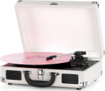Mersoco Vinyl Bluetooth plaadim&auml;ngija, kaasaskantav plaadim&auml;ngija sisseehitatud k&otilde;larid ja 3 kiirused, Vintage Case RCA v&auml;ljund, AUX sisendiga