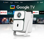 WANBO T2 Ultra Smart Beamer Google TV Netflix, Mini Heimkino Projektor, Native 1080P 500 ANSI Kurzdistanz, Live TV, KI Autofokus Auto-Trapez, Versiegelte Optik, 10W k&otilde;lar, 30dB leise, 120&deg; drehbar