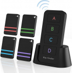 Kaugjuhtimispuldi otsija, 4 t&uuml;kki Find My Keys Device | Stick on Remote Finder Beeper, Tracker Tags auto v&otilde;tmed ja mobiiltelefonid | 30M Range 80dB RF Key Locator Lost Key Finder | 30M Range 80dB RF Key Locator Lost Key Finder