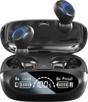 Juhtmevabad k&otilde;rvaklapid, Bluetooth 5.3 v&otilde;imsad bassid, IPX7 veekindlad USB-C nupujuhtimine, &uuml;he sammuga sidumine, LED-ekraaniga k&otilde;rvaklapid