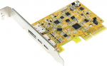 Sunix UPA2015 PCI Express kaart USB 3.2 Gen2 10G DP Alt Mode PCI Express Host kaart 2 USB-C pordiga