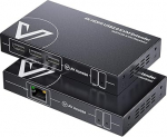 AV Access 4K HDMI KVM Extender, 120m/394ft &uuml;le Ethernet Cat5e/6, 1080P@120Hz, 3X USB 2.0 pordid, nullil&auml;hedane viivitus, Plug and Play, KVM veebikaamera laiendaja m&auml;ngude, andmekeskuste ja klassiruumide jaoks.