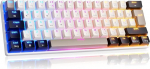 FREEWOLF Magic-Refiner juhtmega 60% m&auml;nguklaviatuur saksa paigutusega, QWERTZ, magnetiline l&uuml;liti, 8K Hz, Ultra Precision 0,04 mm RT, kakskeelsed klahvikatted, RGB (valge)