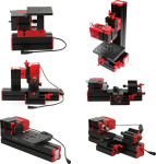 ZTBH Puidut&ouml;&ouml;tlemise treipingi Mini Lathe 6 in 1 Multifunktsionaalne puidut&ouml;&ouml;tlemise treipingi lihvimise treipingi t&ouml;&ouml;riistade komplekt