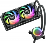 EK Nucleus AIO CR240 Lux D-RGB All-in-One vedelik CPU jahuti koos EK FPT ventilaatoritega, vesijahutusega arvutikomponendid, 120 mm ventilaator, &uuml;hildub viimaste Inteli ja AMD protsessoritega