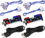 SJ@JX Arcade m&auml;ngu kontroller USB Encoder Zero Delay 2 m&auml;ngija Joystick nuppu PC MAME Raspberry Pi Retro jaoks