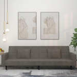 LAPOOH Diivanvoodi 2-kohaline 2 padjaga tumehall samet, Lounge diivan, diivanid ja diivanid, Relax diivan, diivan elutuppa - 375817