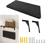 Moderner Klapptisch zur Wandmontage, in DREI Farben erh&auml;ltlich, h&auml;ngender Schreibtisch f&uuml;r Waschk&uuml;che, Zuhause, K&uuml;che, Badezimmer (schwarz, 120 x 40 cm)