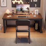 Moderner industrieller Computertisch f&uuml;r Heimb&uuml;ro, lihtsalt metall- ja puitdisain, perfekt f&uuml;r Arbeitszimmer, Arbeitsplatz und Kinderzimmer, schlanker Laptop-Schreibtisch