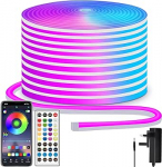 Neon LED ribad 15 m kaugjuhtimispult / App Control, IP65 veekindel paindlik LED valgusriba, 24 V RGB LED ribad Neon Fairy tuled, mis sobivad magamistoas, toas ja v&auml;ljas dekoratsiooniks