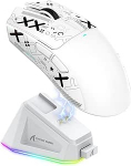ATTACK SHARK X11 Gaming magnetilise laadimisdokiga, PixArt PAW3311 sensor, BT/2.4G juhtmeta/juhtmega hiir, 22000 DPI, m&auml;nguhiir Win11/Xbox/PS/Mac (valge)