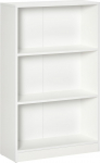 HOMCOM raamaturiiul 3 hoiukambriga CD-taimed elutuppa magamistuppa 62,2 x 24 x 102,4 cm, valge