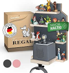 STERNFELD Tonie magnetiline j&auml;tkusuutlik riiul kuulmisfiguuride jaoks, eelkoostatud Toniebox riiul, 43 x 28 cm, lastetuba, &uuml;marate nurkadega riiul